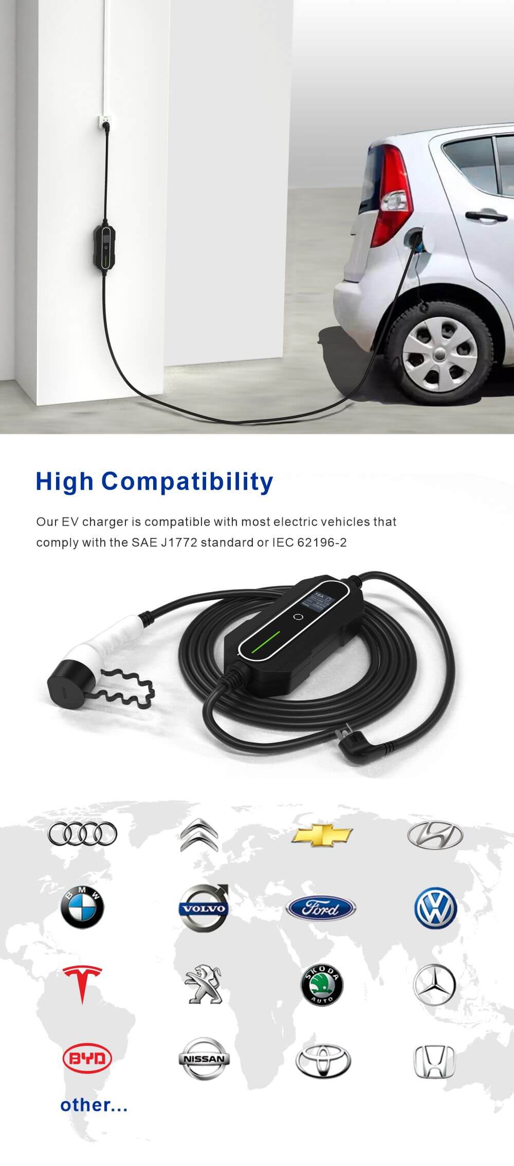portable ev charger for electric car