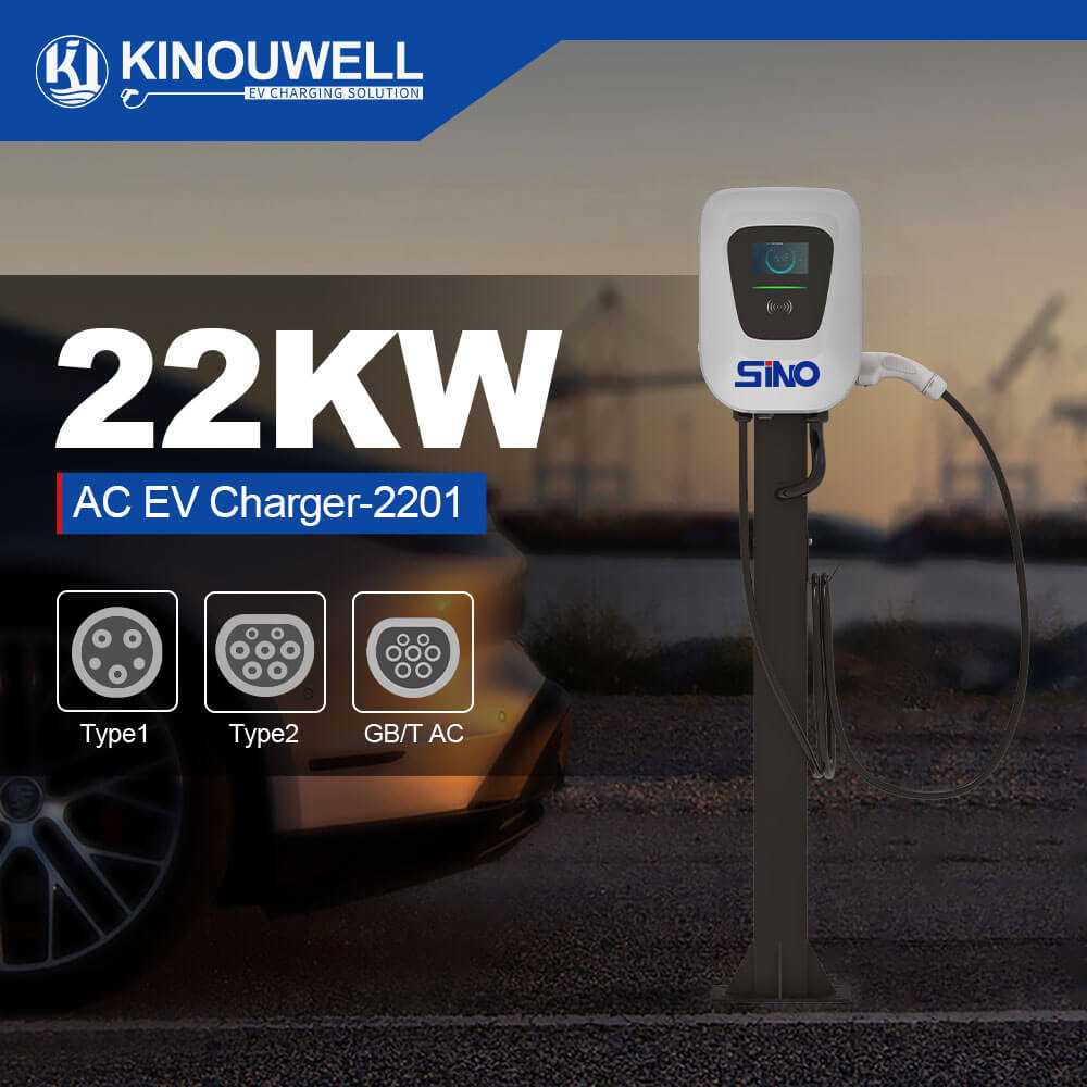 Kinouwell KW-PEVC2201 22KW Type 2 Level 2 EV Car Charger for Home/Business