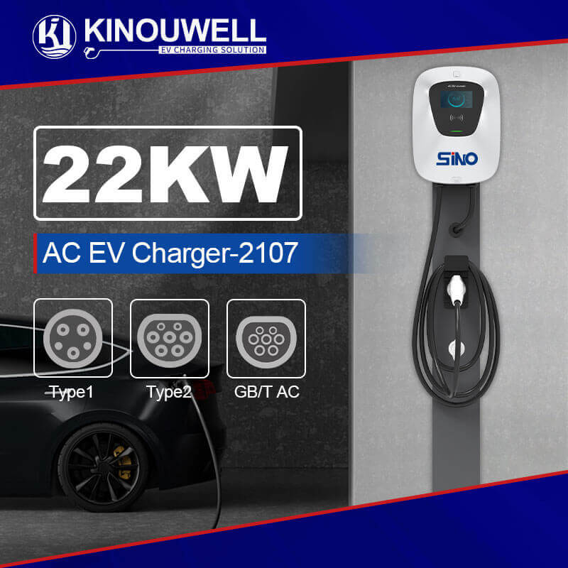 Kinouwell KW-PEVC2107 22KW 32A Electric Car Charging Station with Type1/Type2 Plug